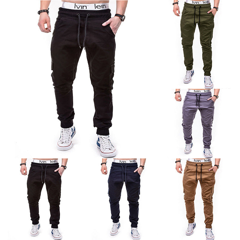 Herren Cargo-Jogginghose mit elastischem Bund und praktischen Taschen Aliams