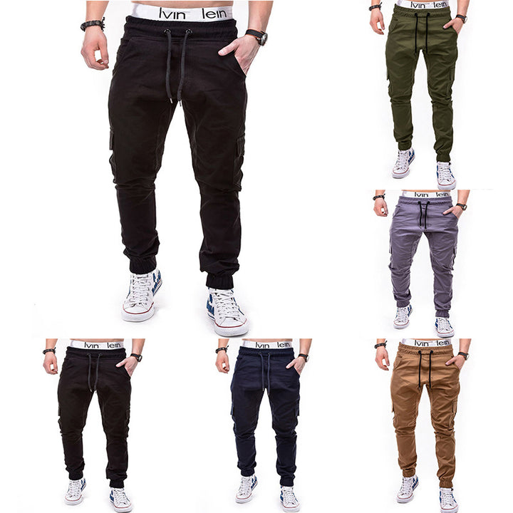 Herren Cargo-Jogginghose mit elastischem Bund und praktischen Taschen Aliams