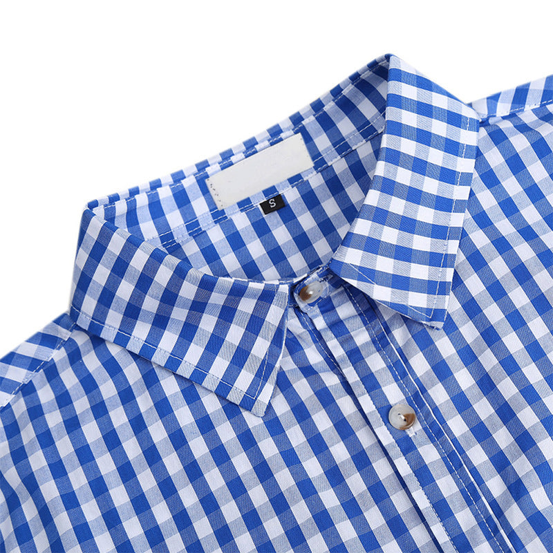 Herren kariertes Freizeithemd mit modernen Details Aliams