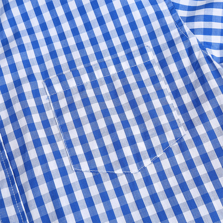 Herren kariertes Freizeithemd mit modernen Details Aliams