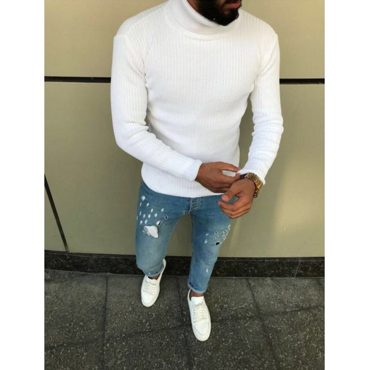 Herren Hochwertiger Strickrollkragenpullover Aliams