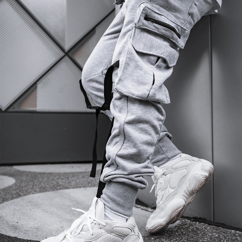 Herren Cargo-Hose mit praktischen Reißverschlusstaschen und elastischem Bund Aliams