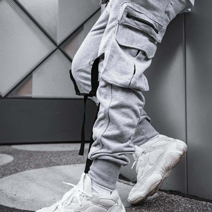 Herren Cargo-Hose mit praktischen Reißverschlusstaschen und elastischem Bund Aliams