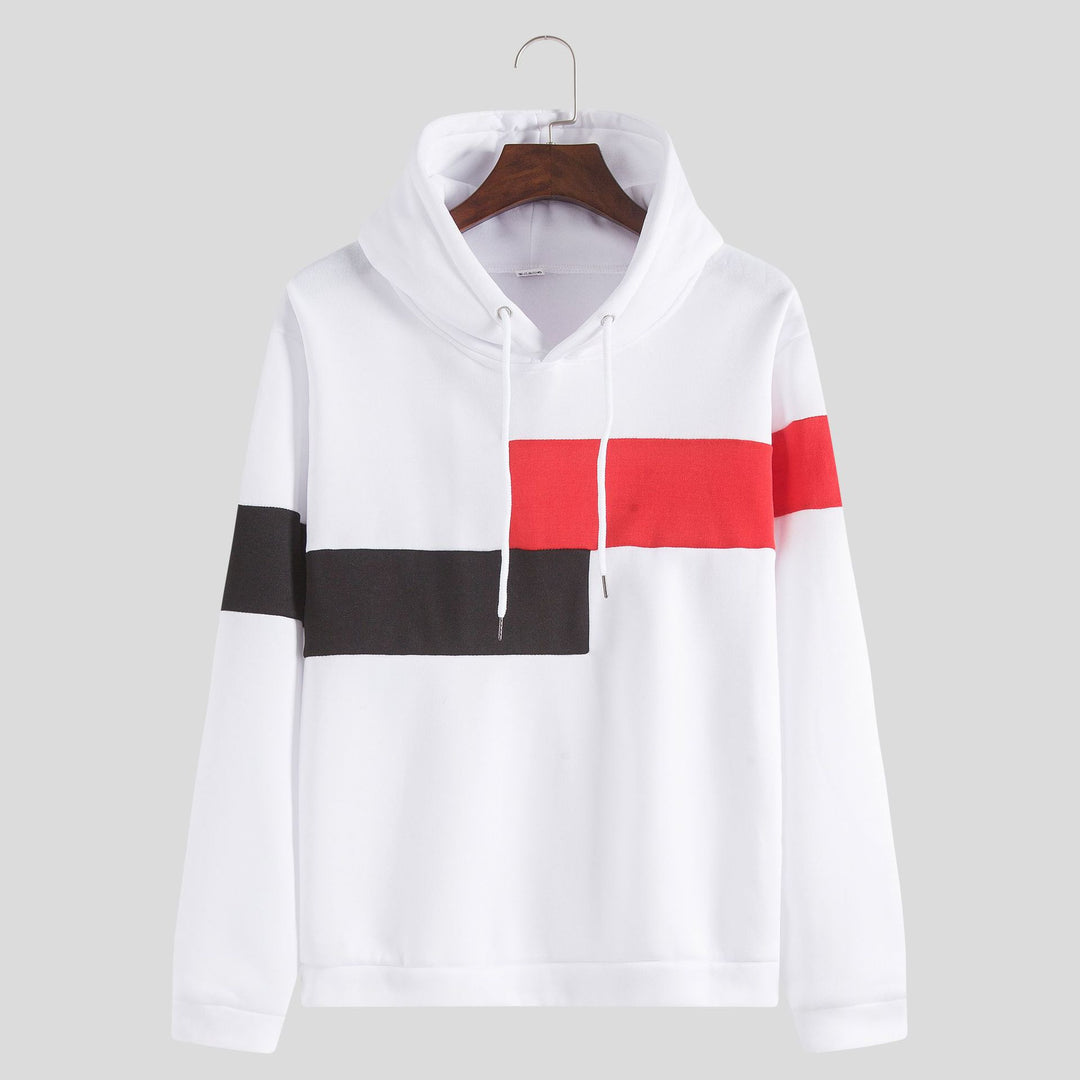 Herren Kapuzenpullover mit stilvoller Blockstreifen-Design und bequemer Passform Aliams