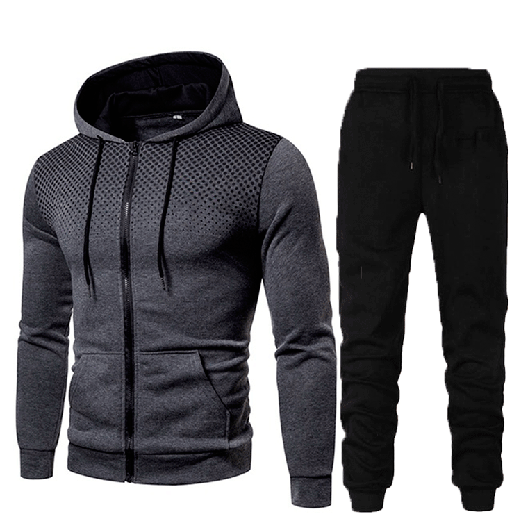 Herren sportliches Hoodie- und Jogginghose-Set mit atmungsaktiven Einsätzen Aliams