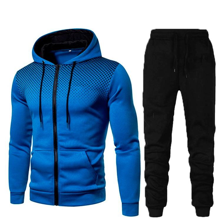 Herren sportliches Hoodie- und Jogginghose-Set mit atmungsaktiven Einsätzen Aliams