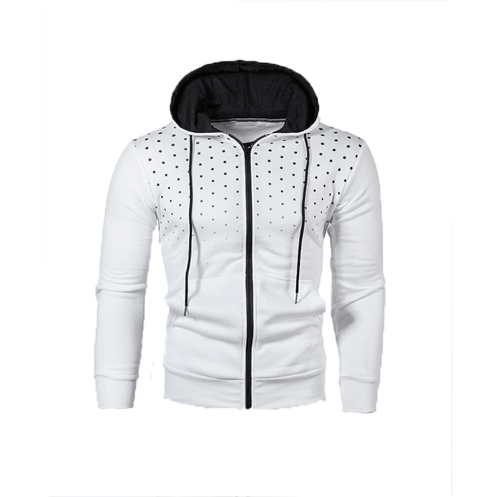 Herren Sportlicher Kapuzenpullover mit innovativem Lochmuster und praktischem Reißverschluss Aliams