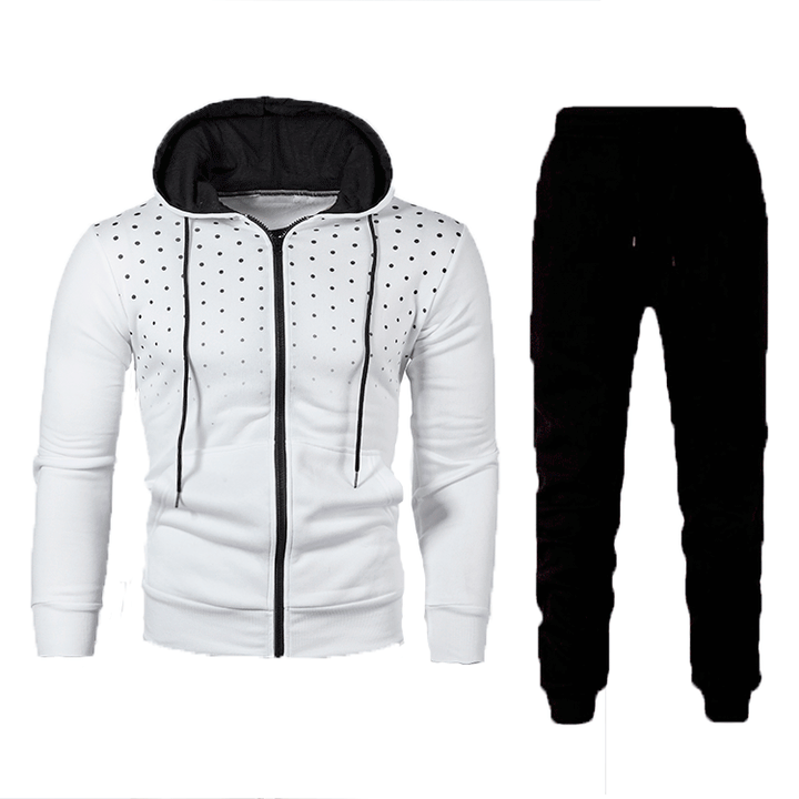 Herren Sportliches Hoodie- und Trainingshose-Set mit atmungsaktiven Einsätzen und modischem Design Aliams