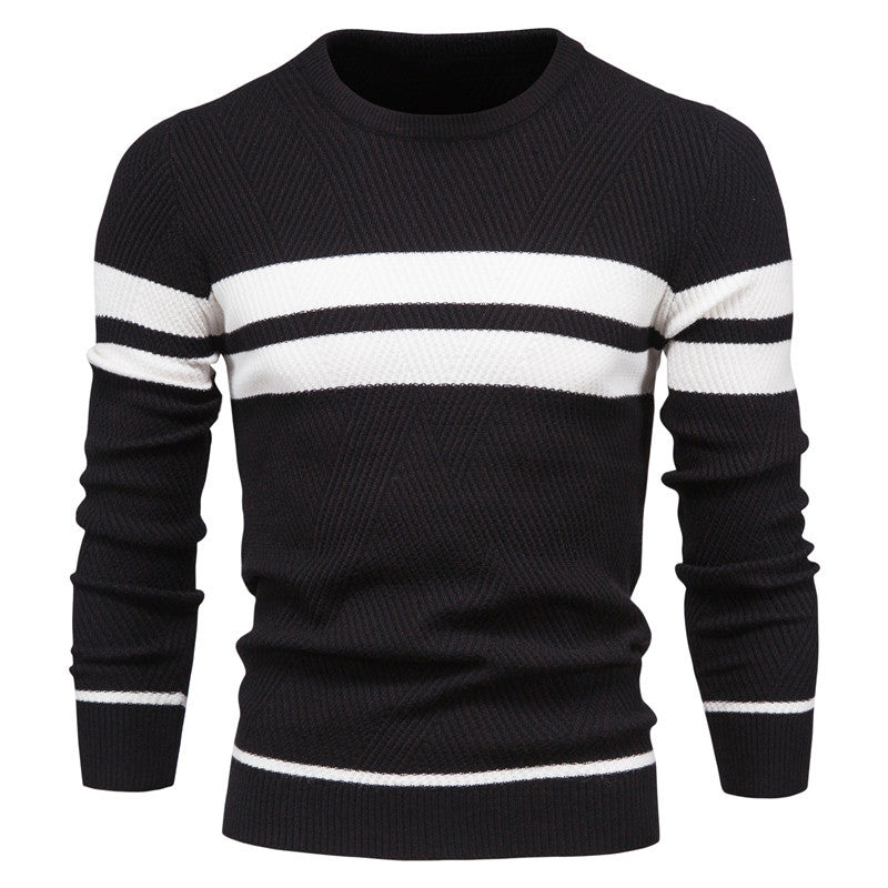 Herren strukturiertes Sweatshirt mit modernen Streifen Aliams