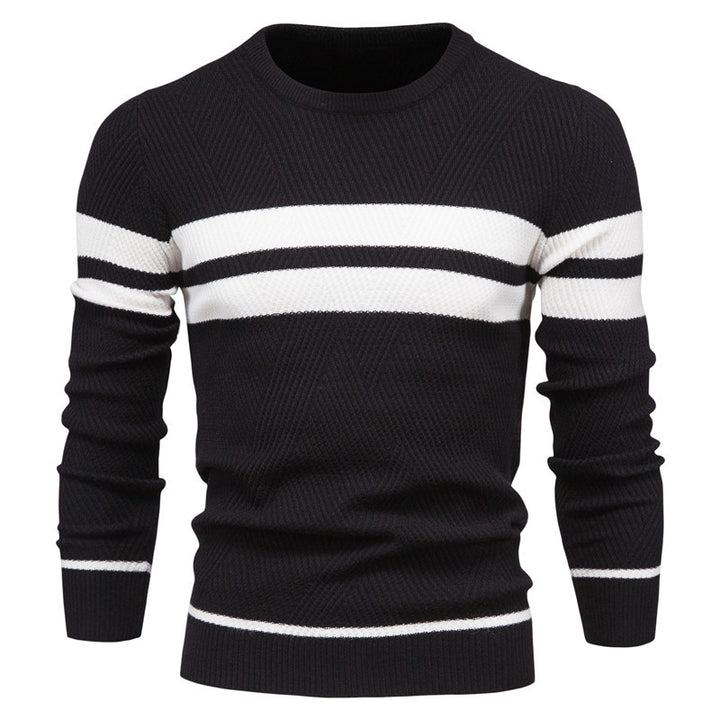 Herren strukturiertes Sweatshirt mit modernen Streifen Aliams