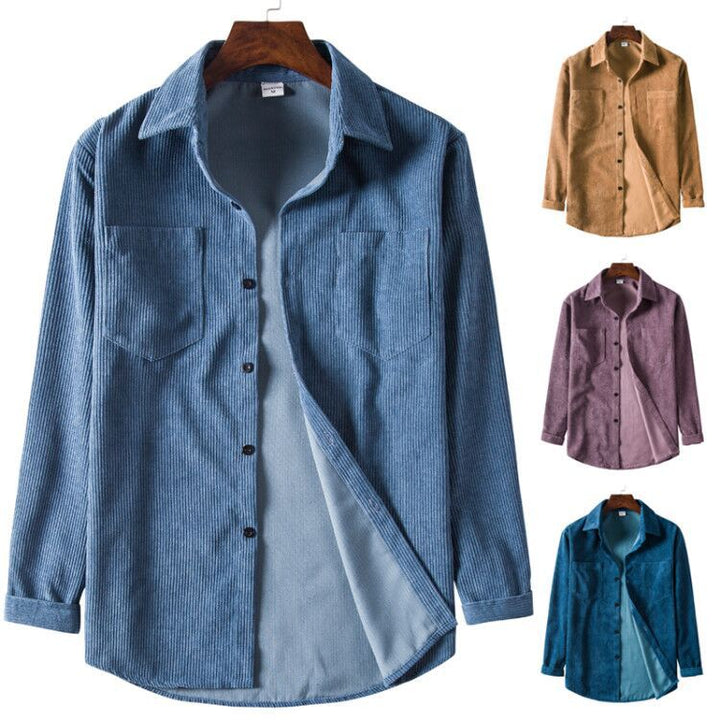 Herren Cordhemd mit strukturiertem Design und praktischen Brusttaschen Aliams