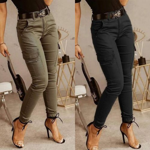 Modische Cargo Jeans Für Damen Im Trend