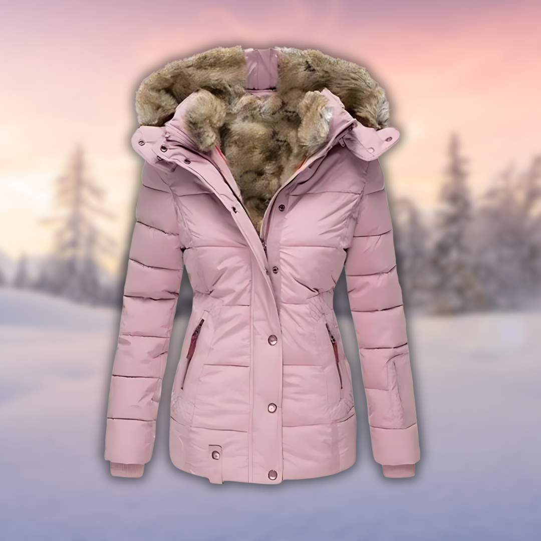 Elianee | Elegante Damen-Winterjacke Mit Pelz Und Kapuze