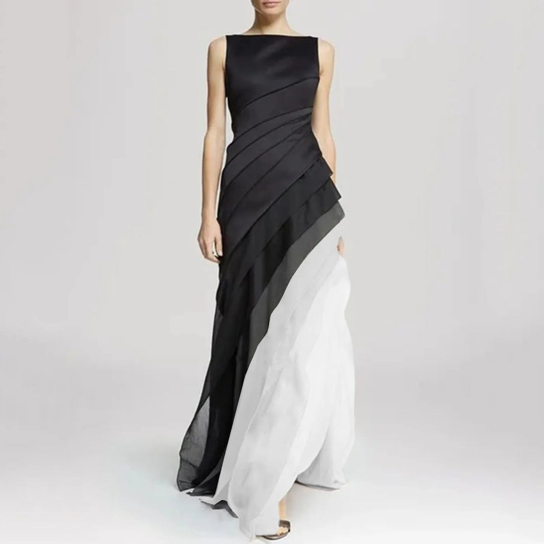 Lidini Elegantes mehrlagiges Ombre-Kleid