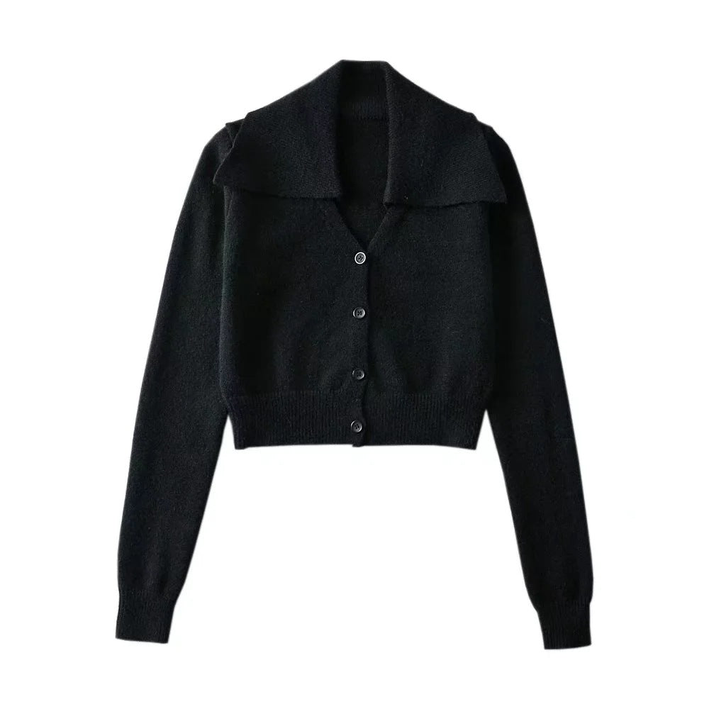 Damen Herbst-Cropped Cardigan - Modisch & Bequem