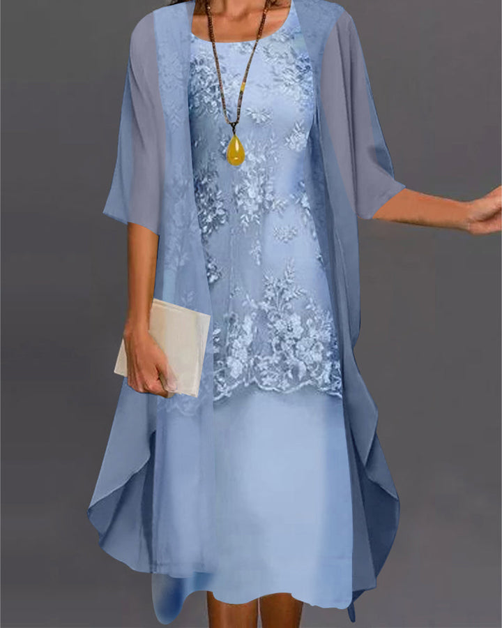 Aliams | Elegantes Chiffonkleid In Zwei Teilen