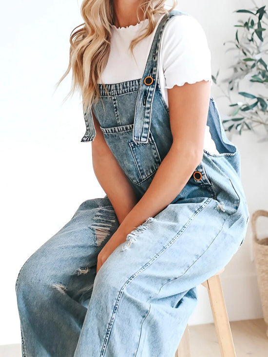 Aliams | Damen Lockere Denim Overall Komfortabel & Stilvoll