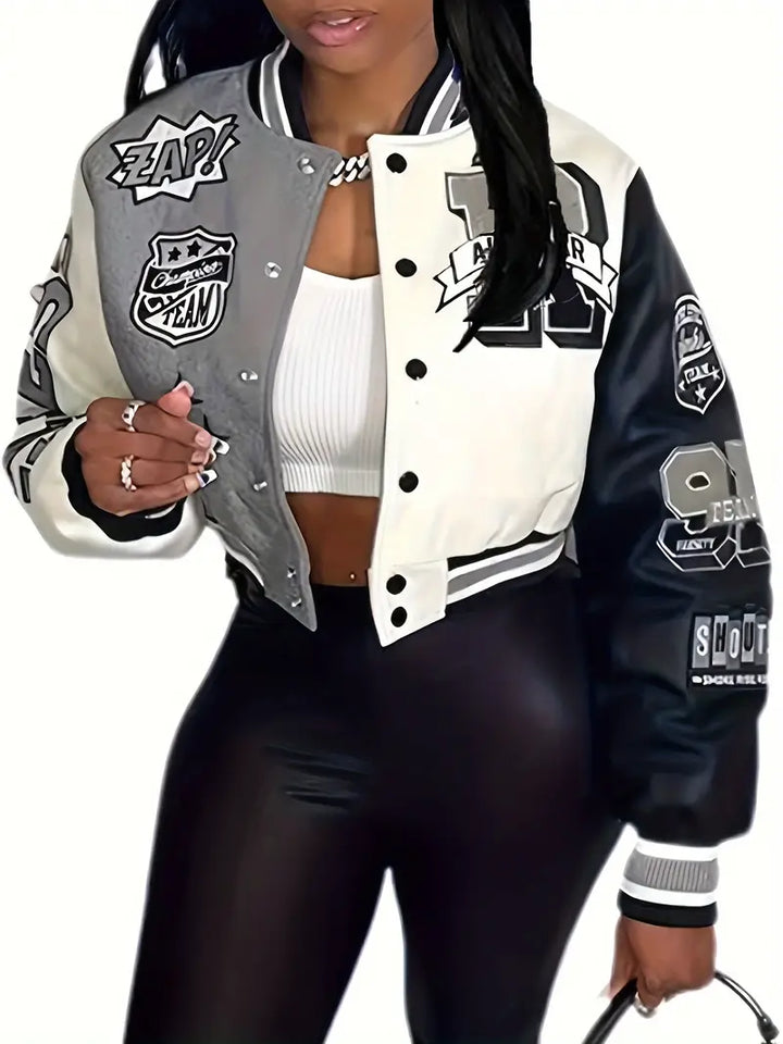 Aliams | Damen Varsity-Jacke mit Briefdruck