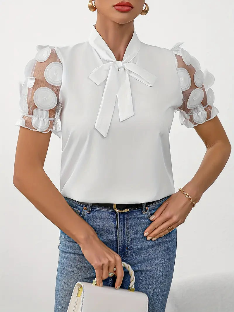 Aliams | Bluse mit Transparenten Puffärmeln
