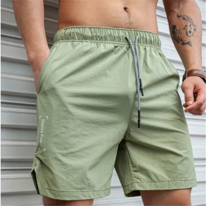 Aliams | Atmungsaktive, Einfarbige Badeshorts für Männer mit Kordel