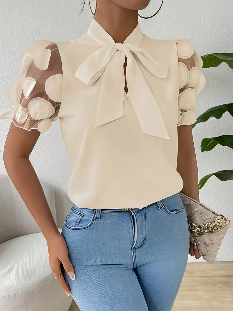Aliams | Bluse mit Transparenten Puffärmeln