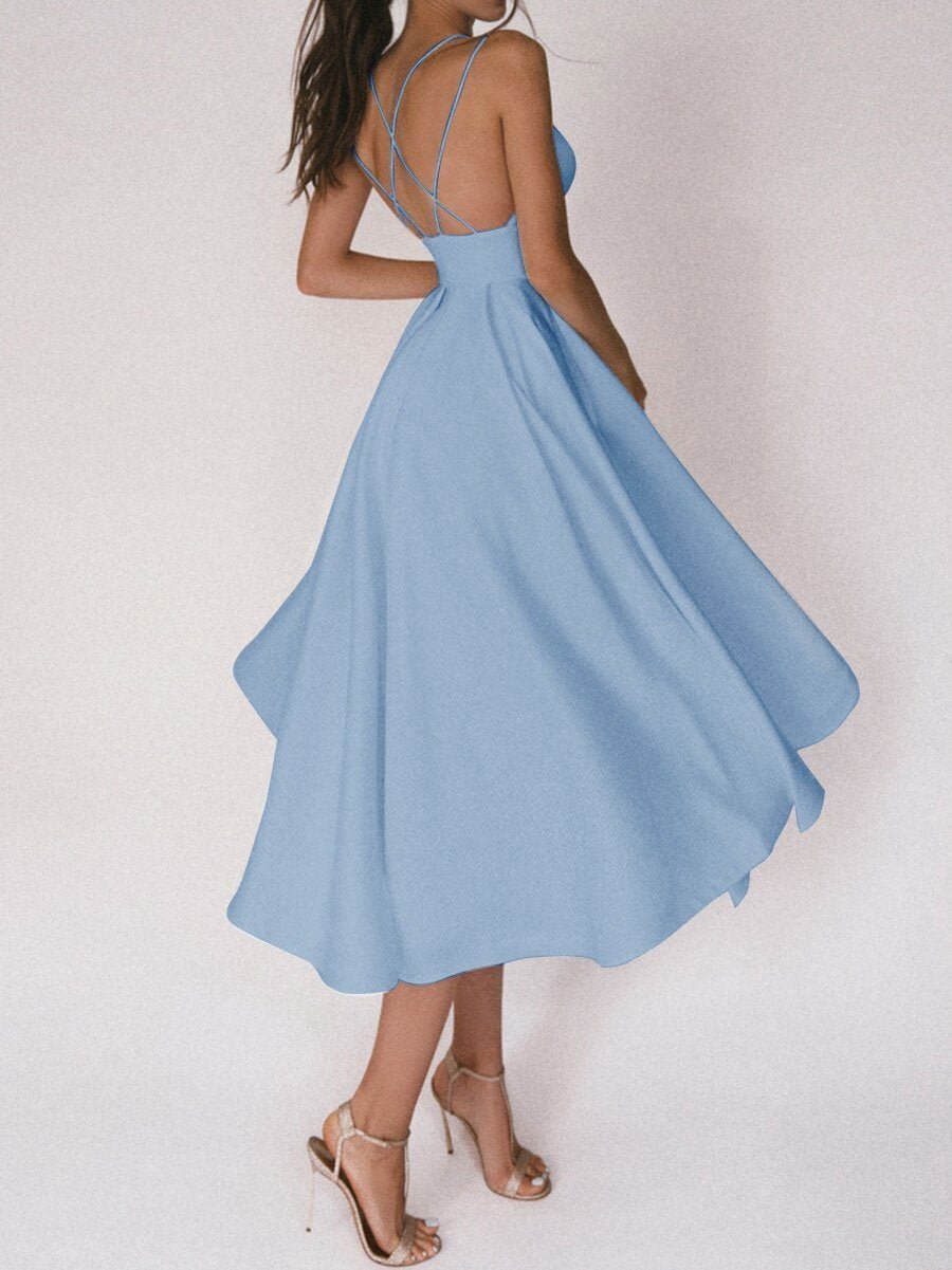 Aliams | Elegantes Midi-Kleid mit Trägern für Damen