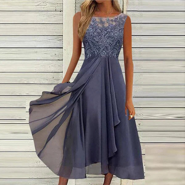 Aliams | Chiffon-Midikleid für Damen Luftig & Anmutig