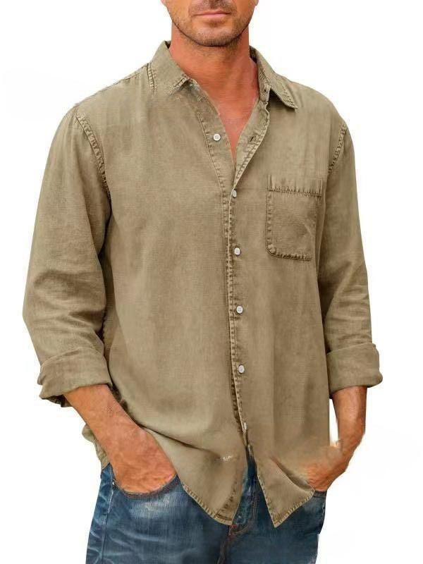 Herren-Denim-Hemd