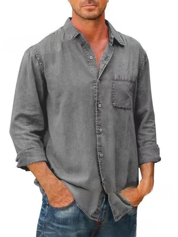 Herren-Denim-Hemd