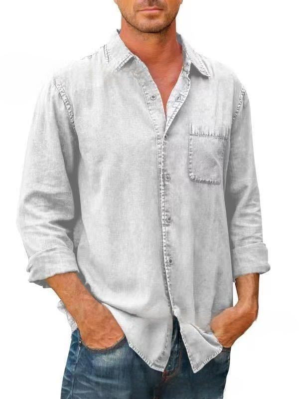 Herren-Denim-Hemd