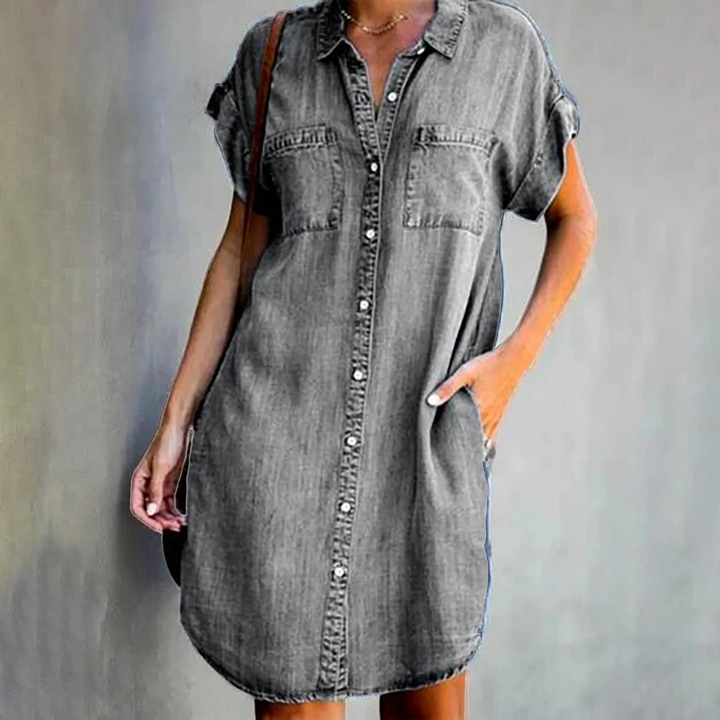 Aliams | Elegantes Denim Kleid