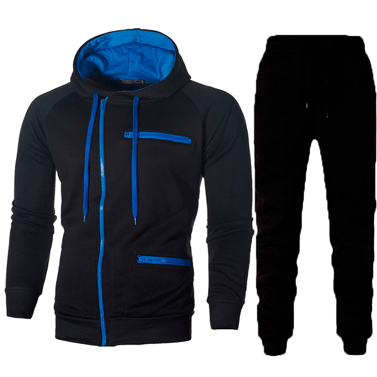 Herren Sportliches Hoodie- und Jogginghose-Set mit funktionalen Taschen und modernem Design Aliams