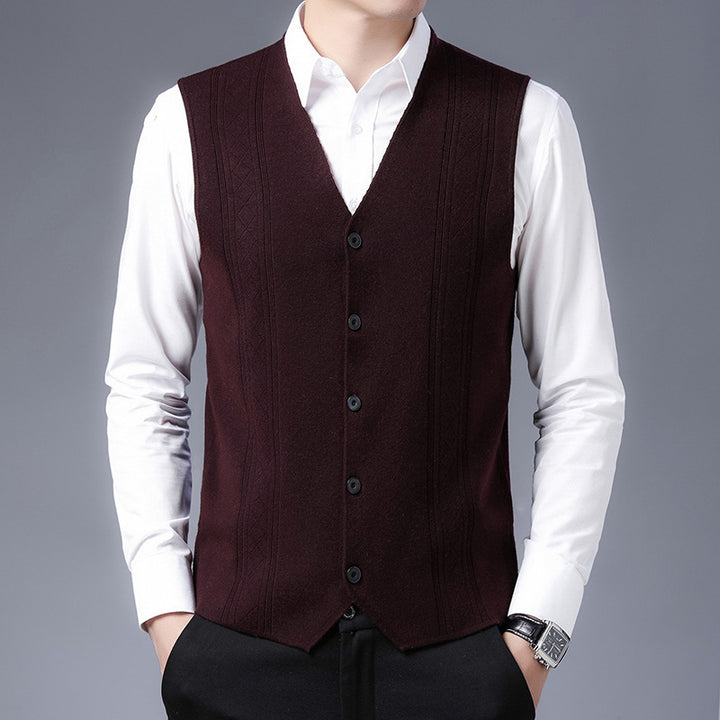 Herren elegantes Strickweste Aliams