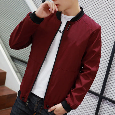 Herren Freizeitjacke mit Druckknopfverschluss und seitlichen Eingrifftaschen Aliams