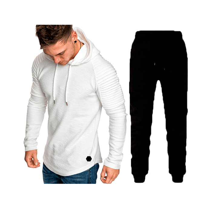 Herren Sportliches Hoodie- und Jogginghose-Set mit strukturiertem Design Aliams