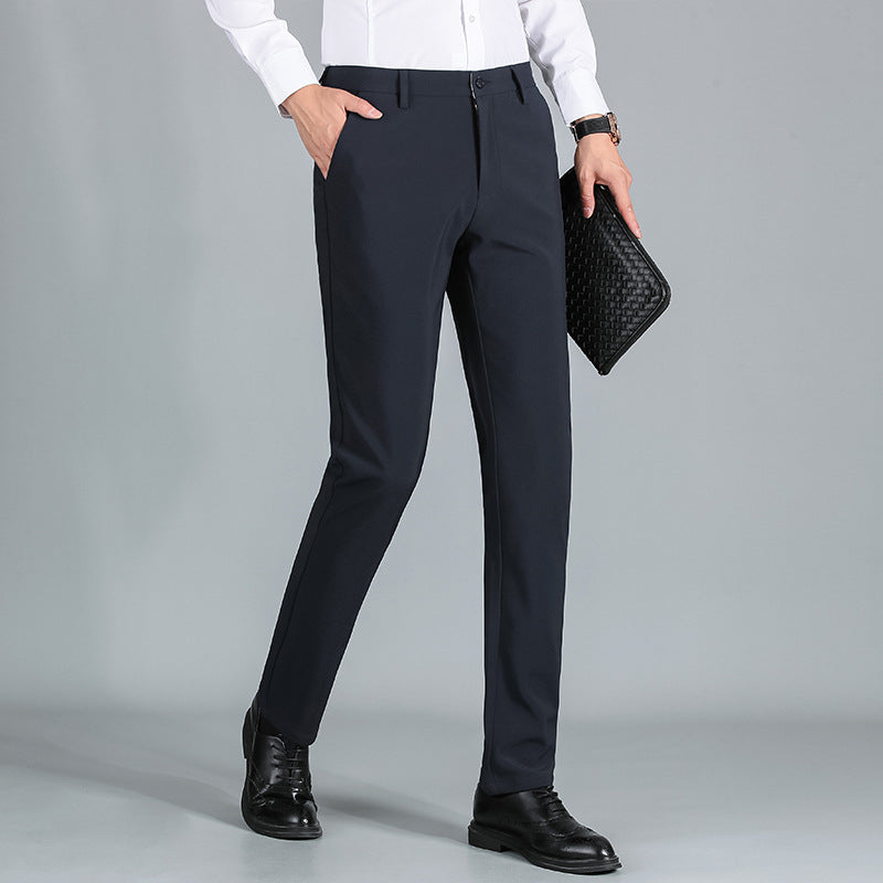 Herren elegante Anzughose mit hochglänzendem Finish und komfortablem Schnitt Aliams