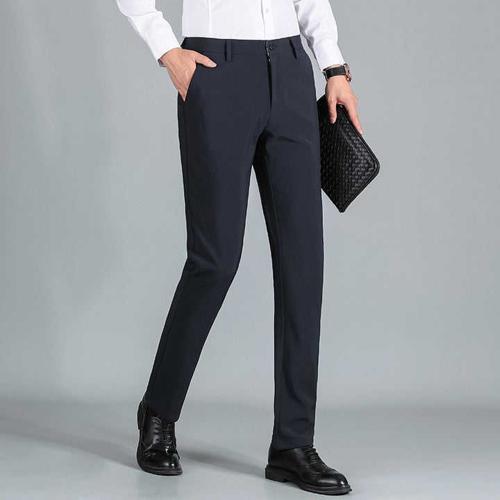 Herren elegante Anzughose mit hochglänzendem Finish und komfortablem Schnitt Aliams