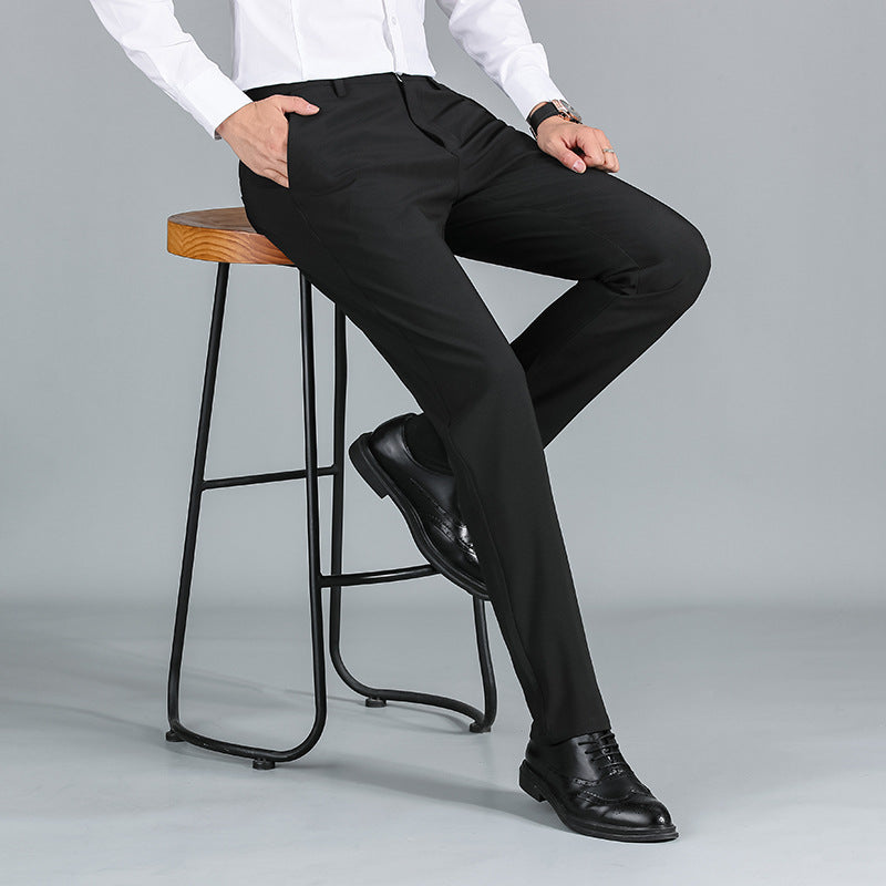 Herren elegante Anzughose mit hochglänzendem Finish und komfortablem Schnitt Aliams