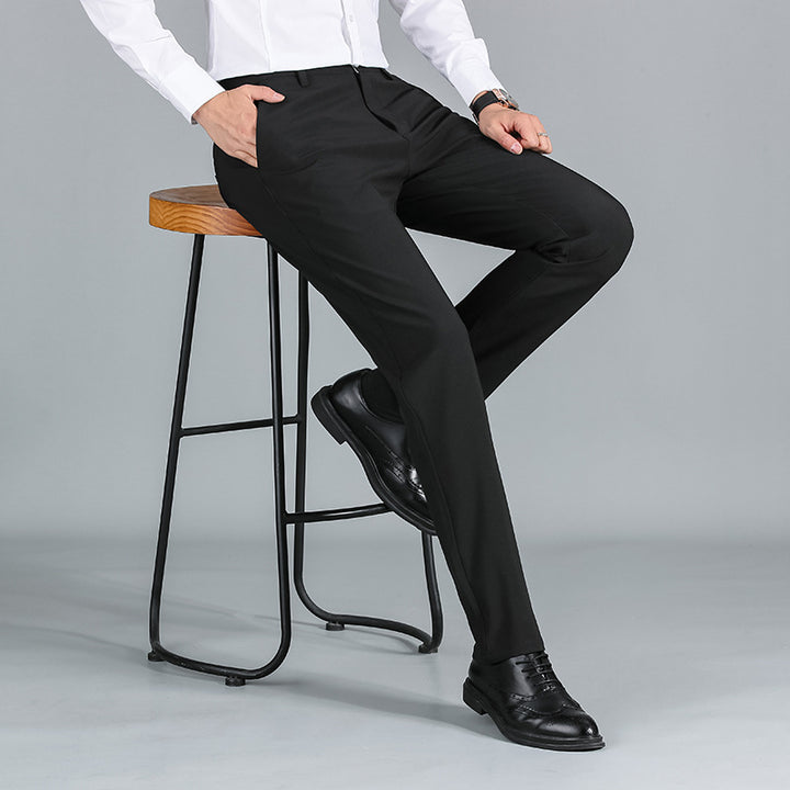 Herren elegante Anzughose mit hochglänzendem Finish und komfortablem Schnitt Aliams