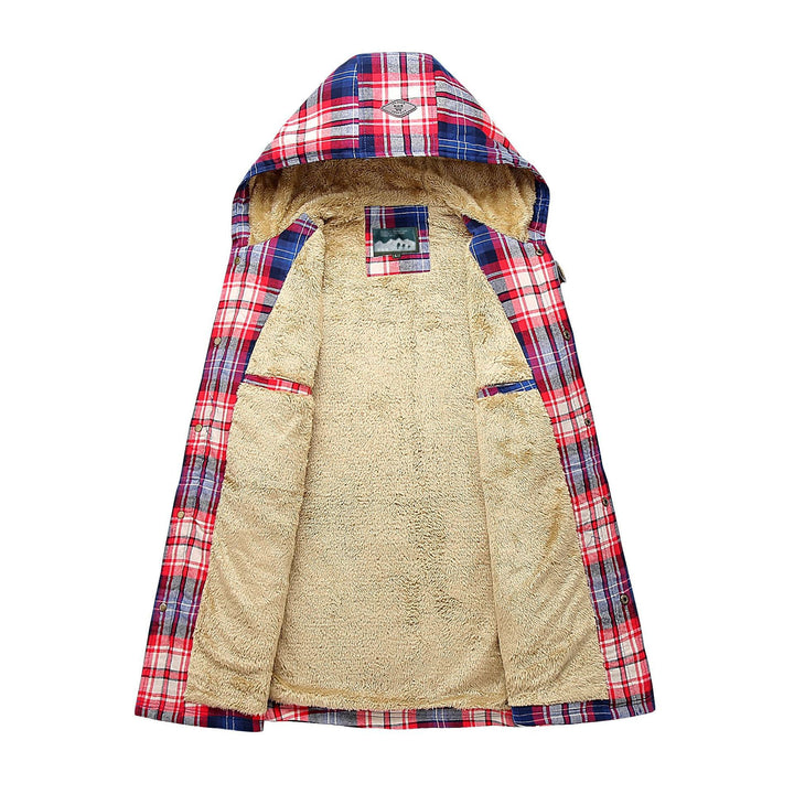 Herren Karohemd mit Kapuze Aliams