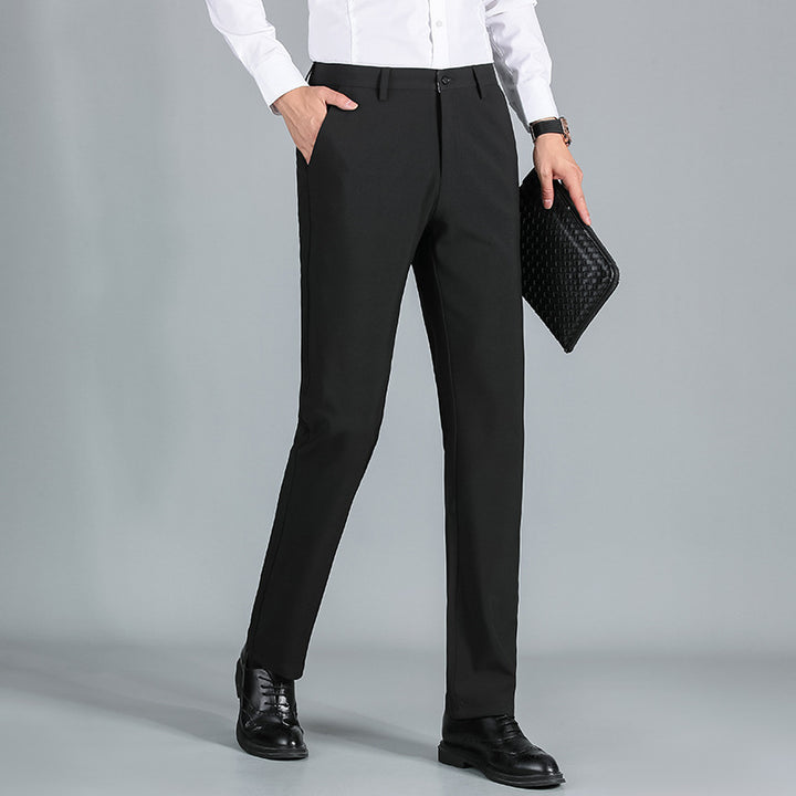 Herren elegante Anzughose mit hochglänzendem Finish und komfortablem Schnitt Aliams