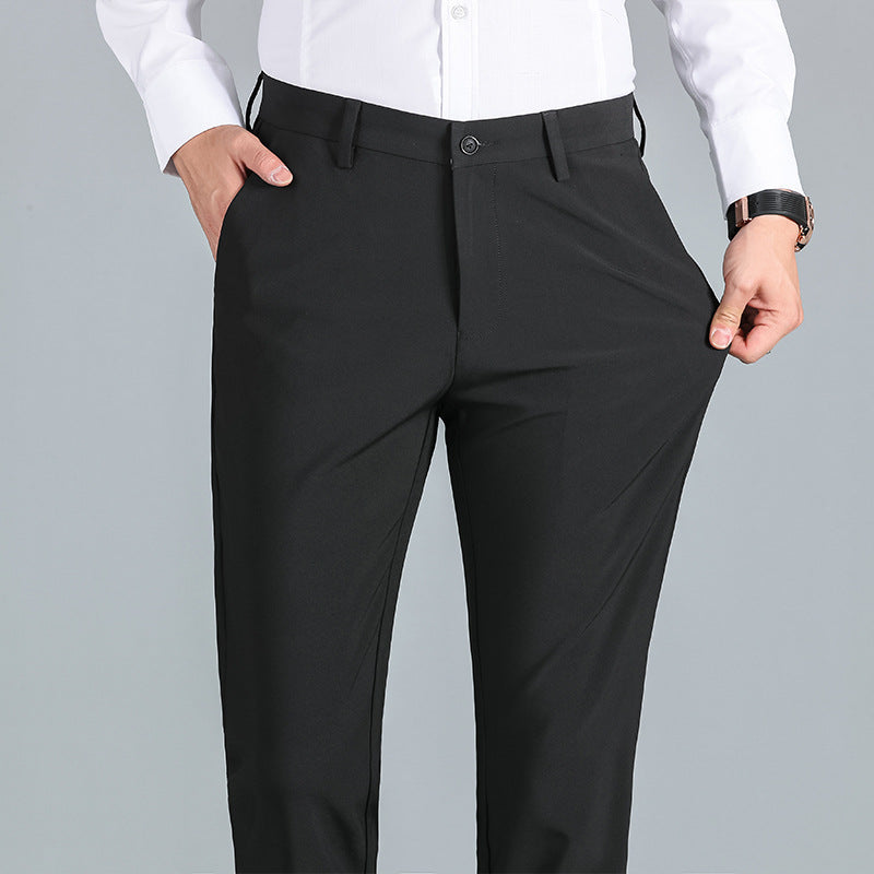 Herren elegante Anzughose mit hochglänzendem Finish und komfortablem Schnitt Aliams