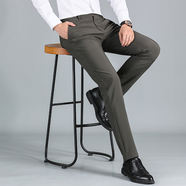 Herren elegante Anzughose mit hochglänzendem Finish und komfortablem Schnitt Aliams