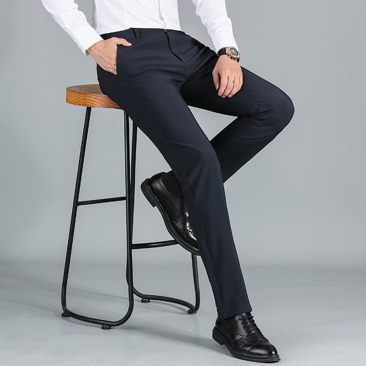 Herren elegante Anzughose mit hochglänzendem Finish und komfortablem Schnitt Aliams