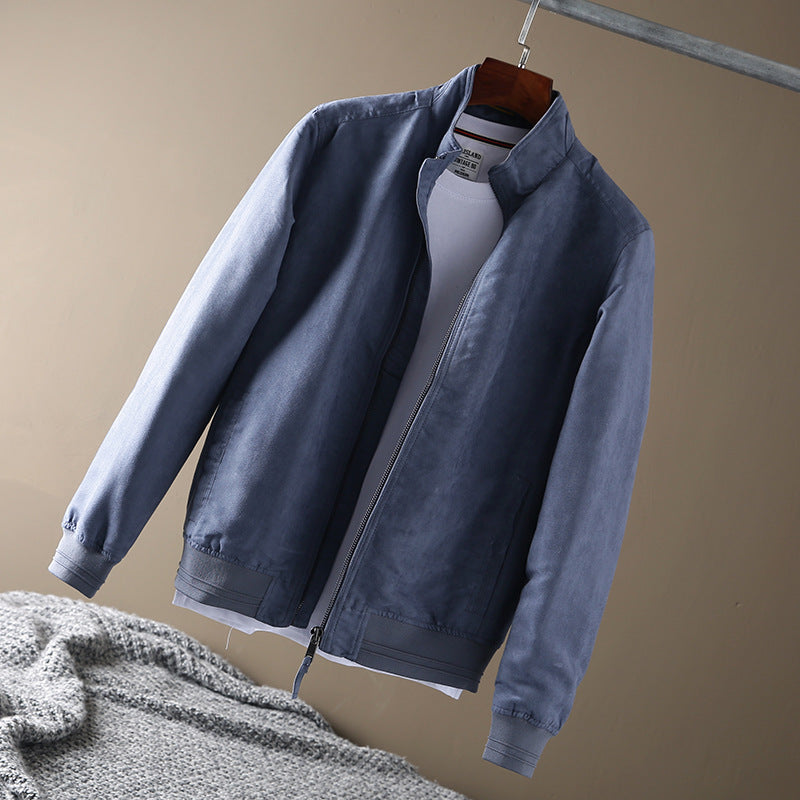 Herren casual lässige Outdoorjacke mit weichem Obermaterial und praktischen Taschen Hedi-Mode