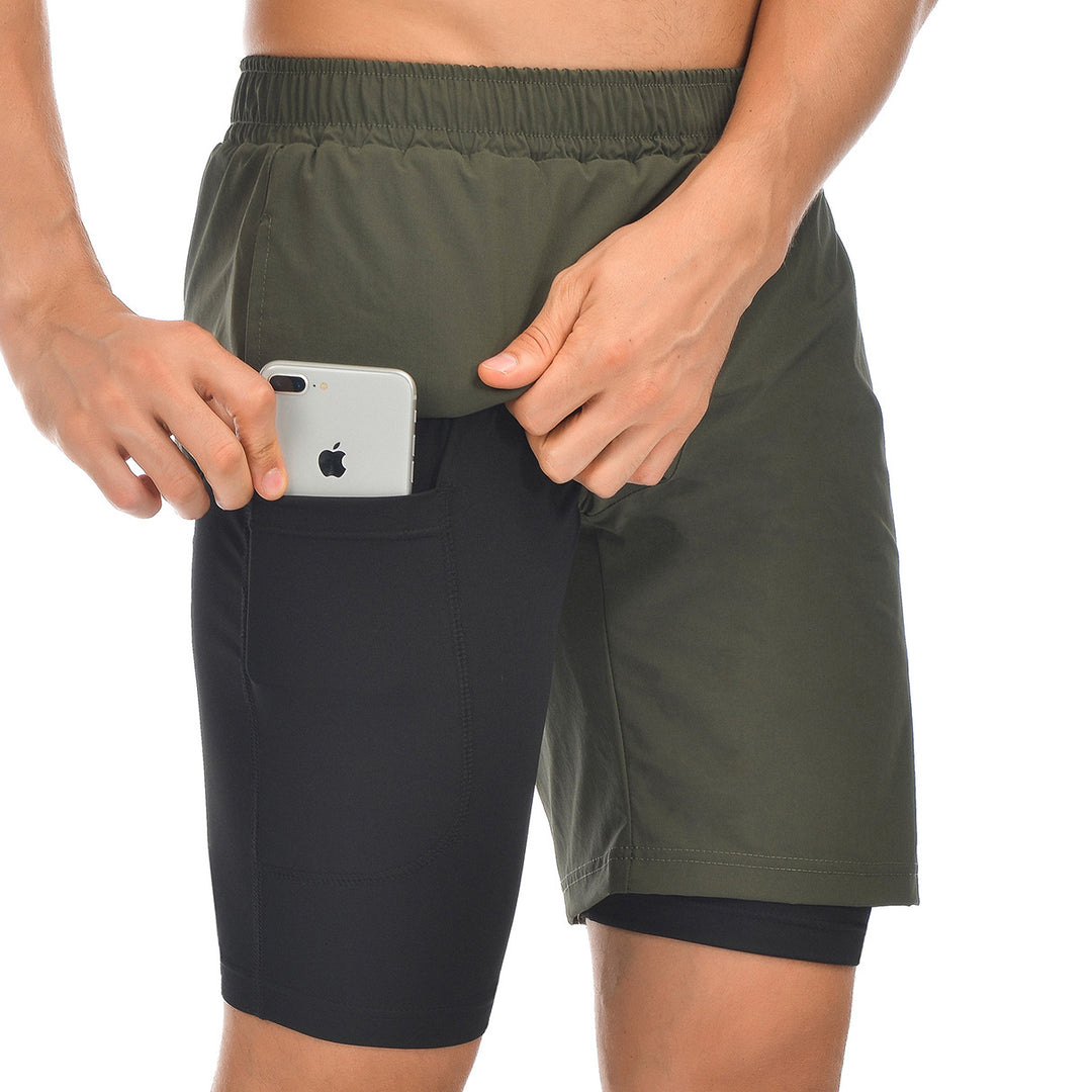 Herren sportliche Shorts mit integriertem Handyfach Aliams