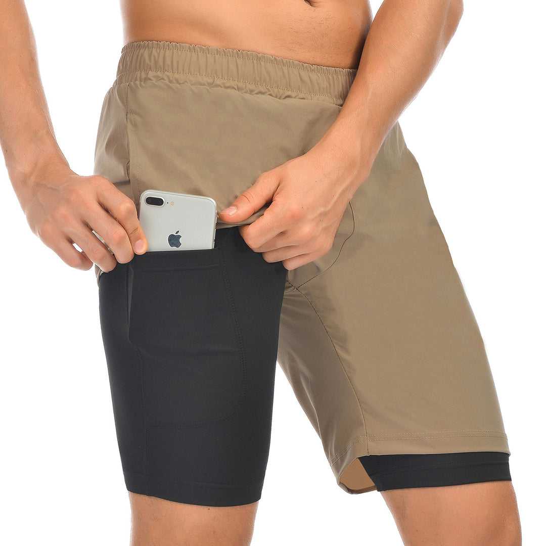 Herren sportliche Shorts mit integriertem Handyfach Aliams