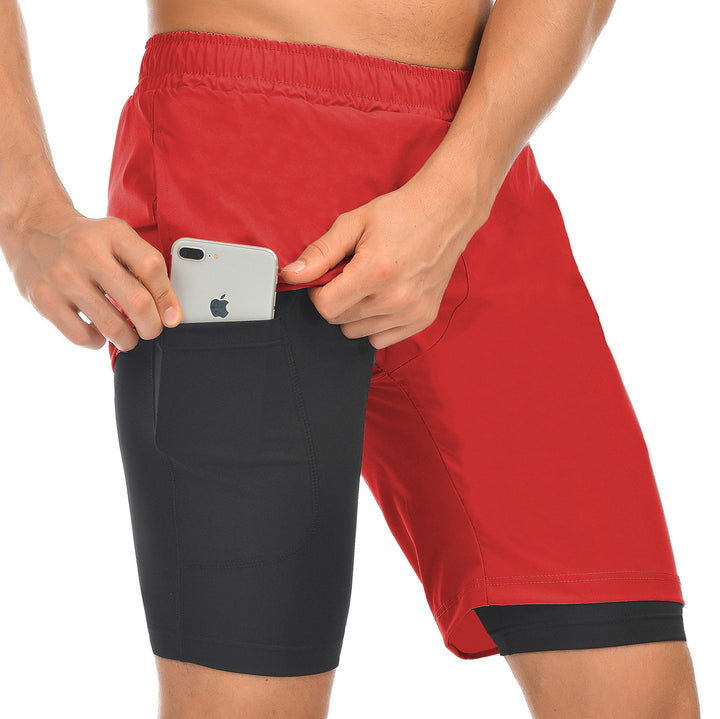 Herren sportliche Shorts mit integriertem Handyfach Aliams
