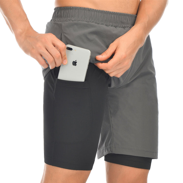 Herren sportliche Shorts mit integriertem Handyfach Aliams