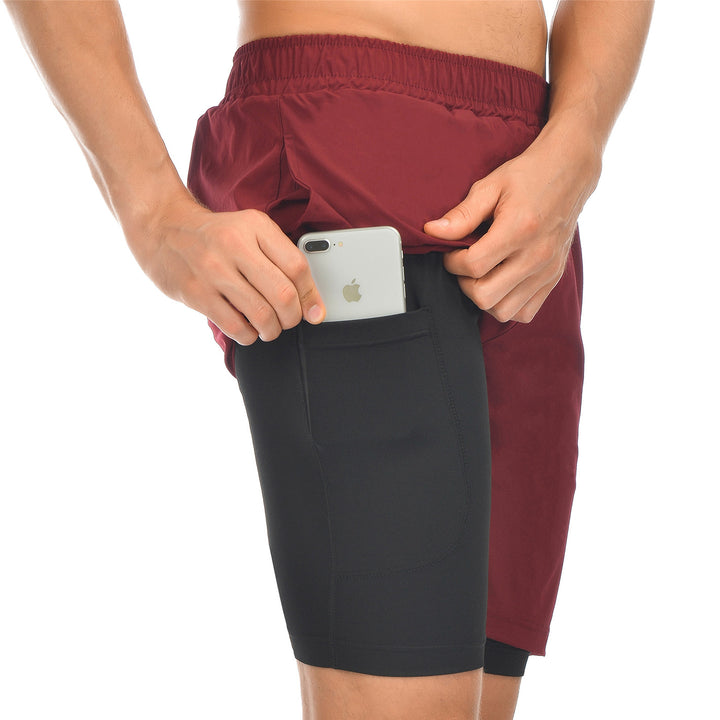 Herren sportliche Shorts mit integriertem Handyfach Aliams